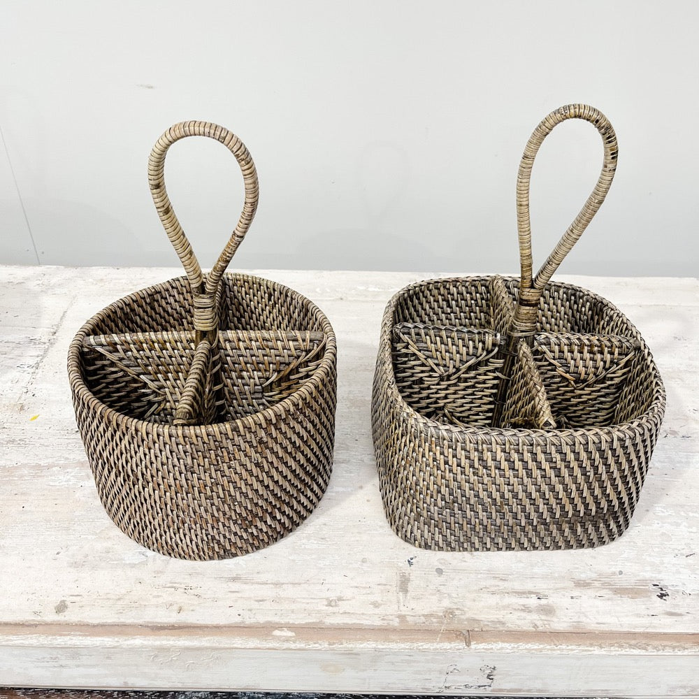 Rattan Cutlery Basket – Brown & Co. Home