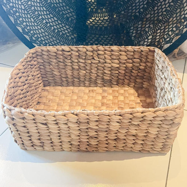 Rectangular Water Hyacinth Basket LOW