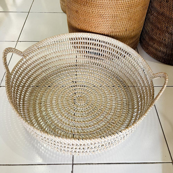 Rattan Open Weave Basket LOW