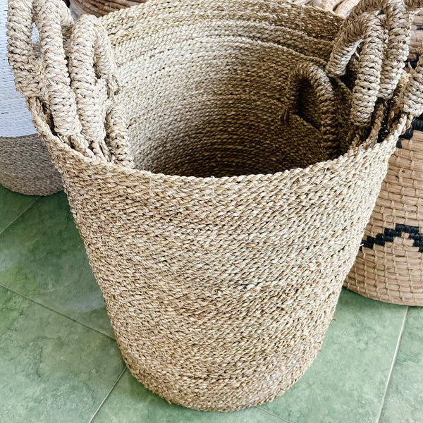 Seagrass Basket Tall - NATURAL