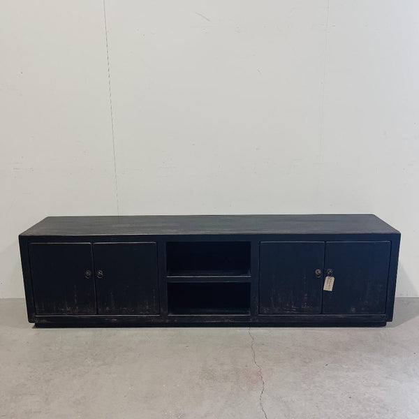 Low Black TV Sideboard w Shelf