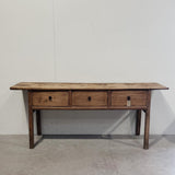 Shandong Reclaimed Hall Table w Drawers NATURAL