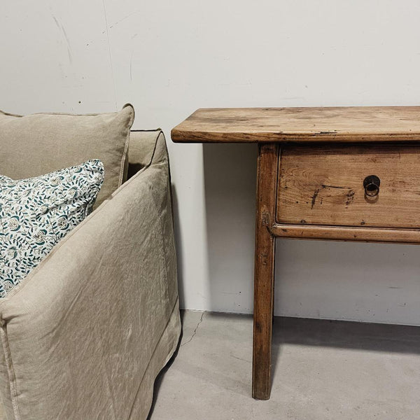 Shandong Reclaimed Hall Table w Drawers NATURAL