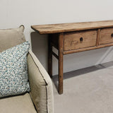 Shandong Reclaimed Hall Table w Drawers NATURAL