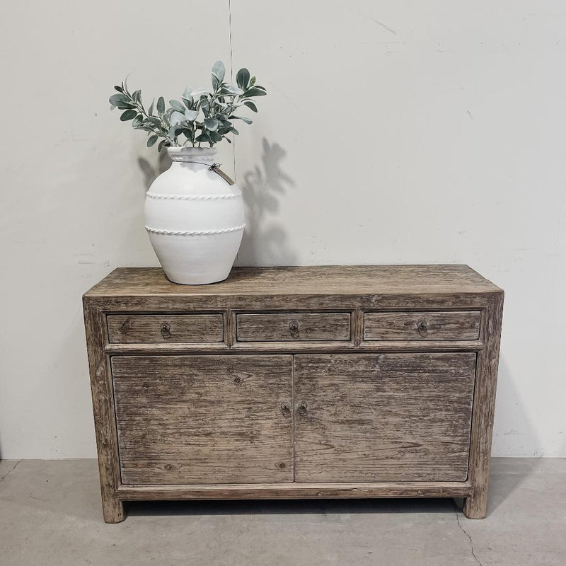 Shandong Cabinet w Drawers & Doors BROWN WASH