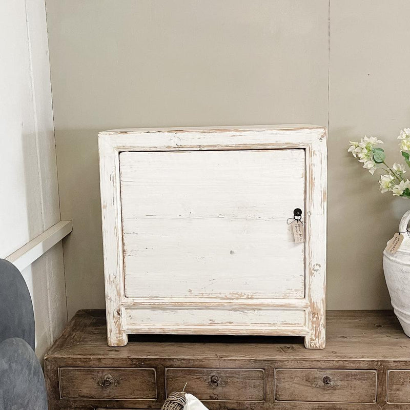 One Door Cabinet - Painted White