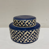 Blue & White Ceramic Grid