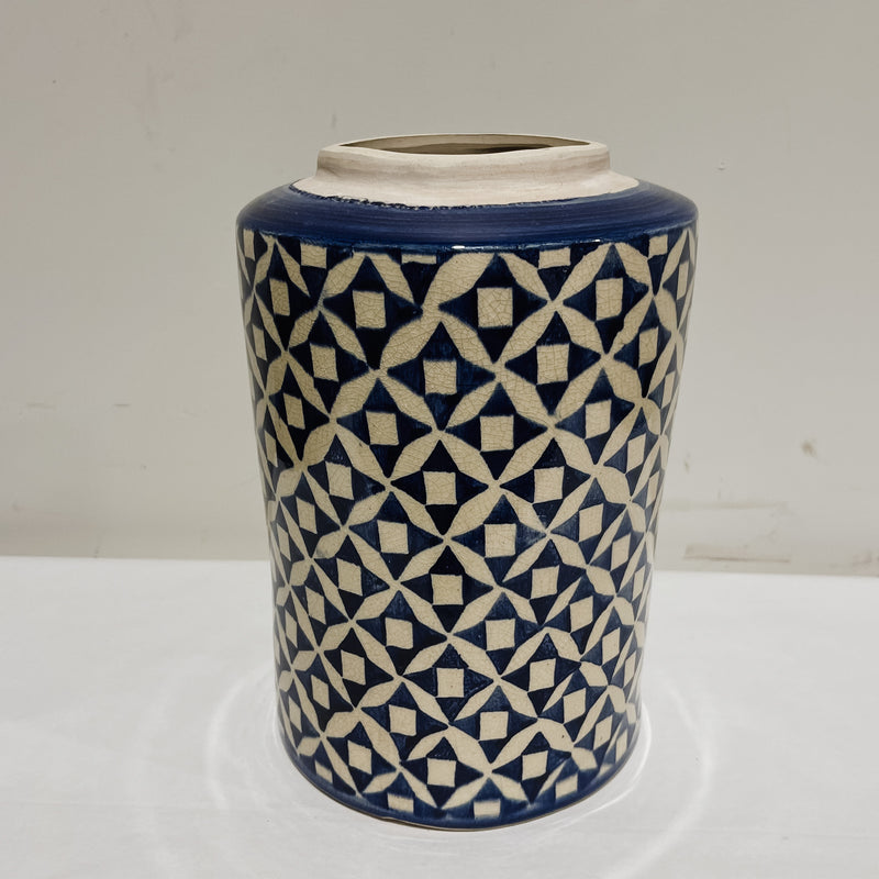 Blue & White Ceramic Grid