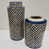 Blue & White Ceramic Grid