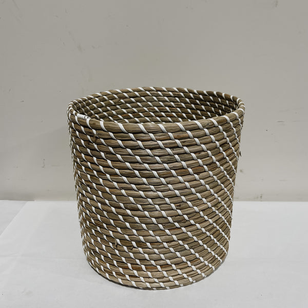 Watergrass & White Woven Basket