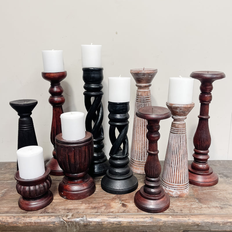 Wooden Candlestick - LOW BOLA