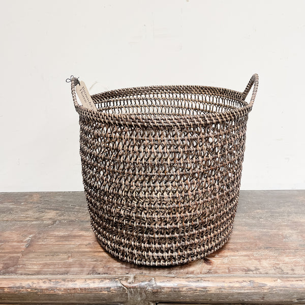 Rattan Open Weave Basket NATURAL