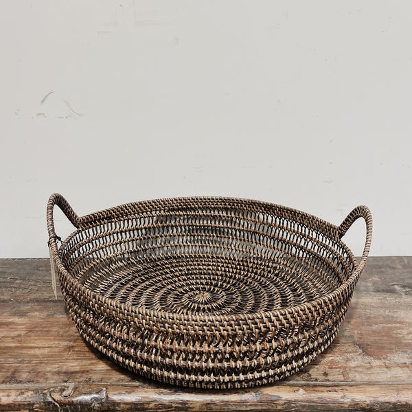 Rattan Open Weave Basket LOW