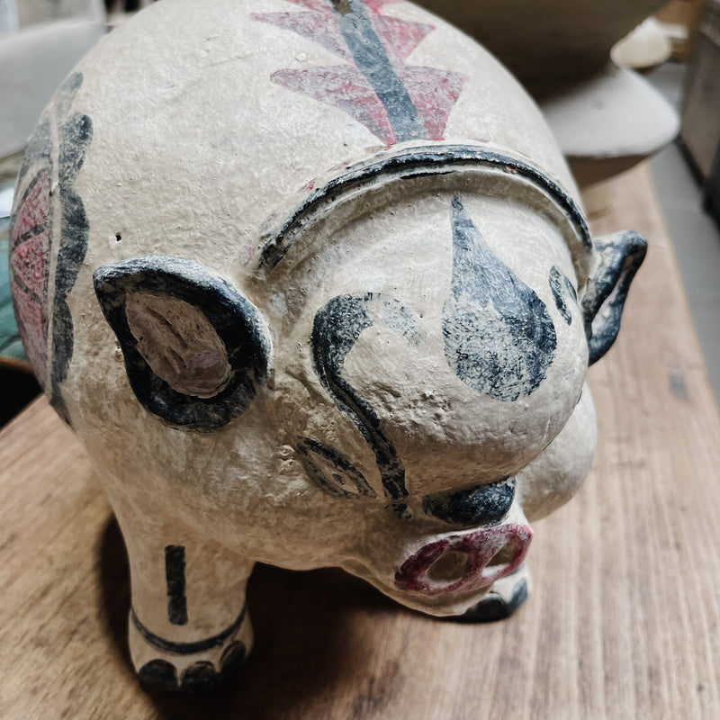 Hand-painted Terracotta Pig