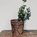 Rattan Pot w Zig Zag