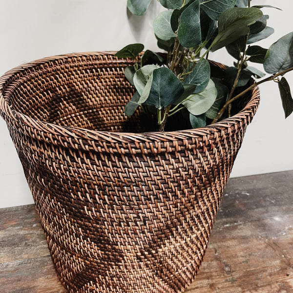 Rattan Pot w Zig Zag