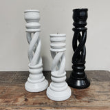 Wooden Candlestick - TWISTED