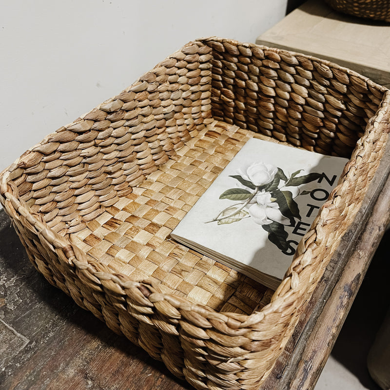 Rectangular Water Hyacinth Basket LOW