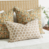 Walter G - Marbella Eucalypt( Hand Block Printed ) Cushion Cover ONLY