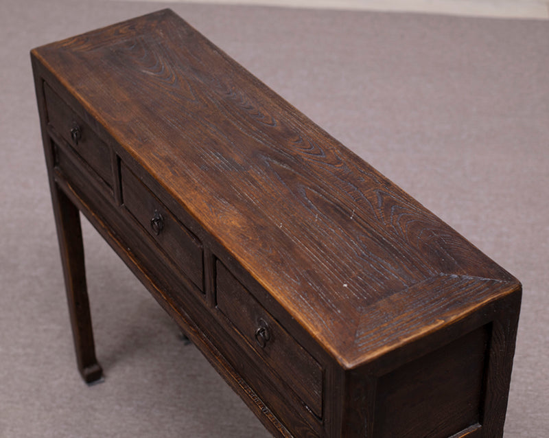 Shandong Hall Table w Drawers BROWN WASH