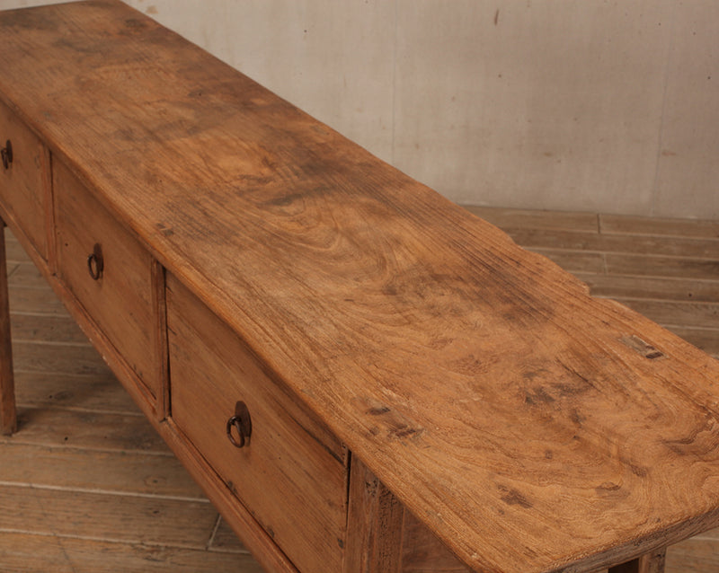 Shandong Reclaimed Hall Table w Drawers NATURAL