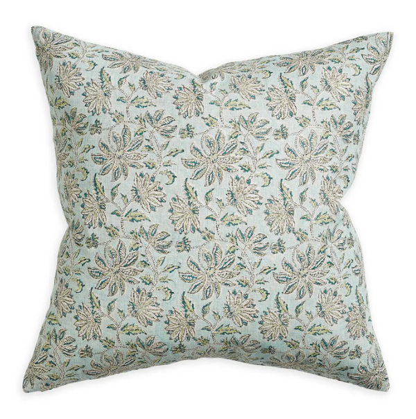 Walter G - Uluwatu Wasabi (Hand Block Printed) Cushion Cover ONLY 55x55